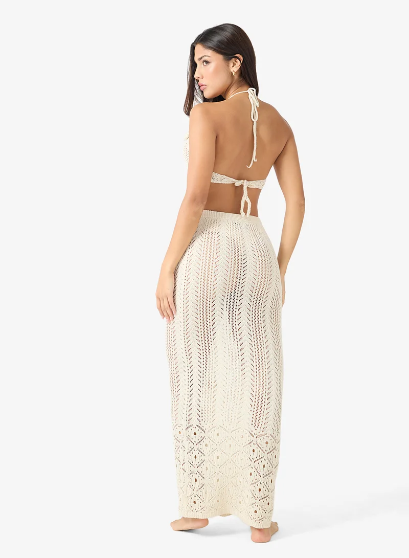 Ginger Crochet Bikini Top & Skirt Set